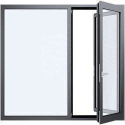 Glasfiber Sidohängt Fönster